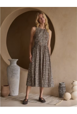 LEOPARD PRINT POPLIN SUNDRESS