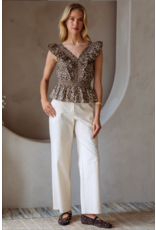 SMOCKED SLVLESS TANK STYLE TOP