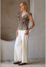 SMOCKED SLVLESS TANK STYLE TOP