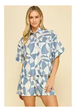 PRINT BUTTON DOWN SHIRT