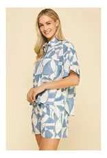 PRINT BUTTON DOWN SHIRT