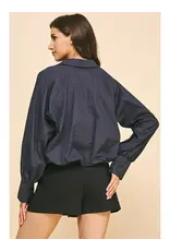 LOOSE FIT LONG SLV BOUSE
