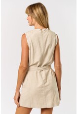 FRINGE HEM MINI DRESS W/BELT