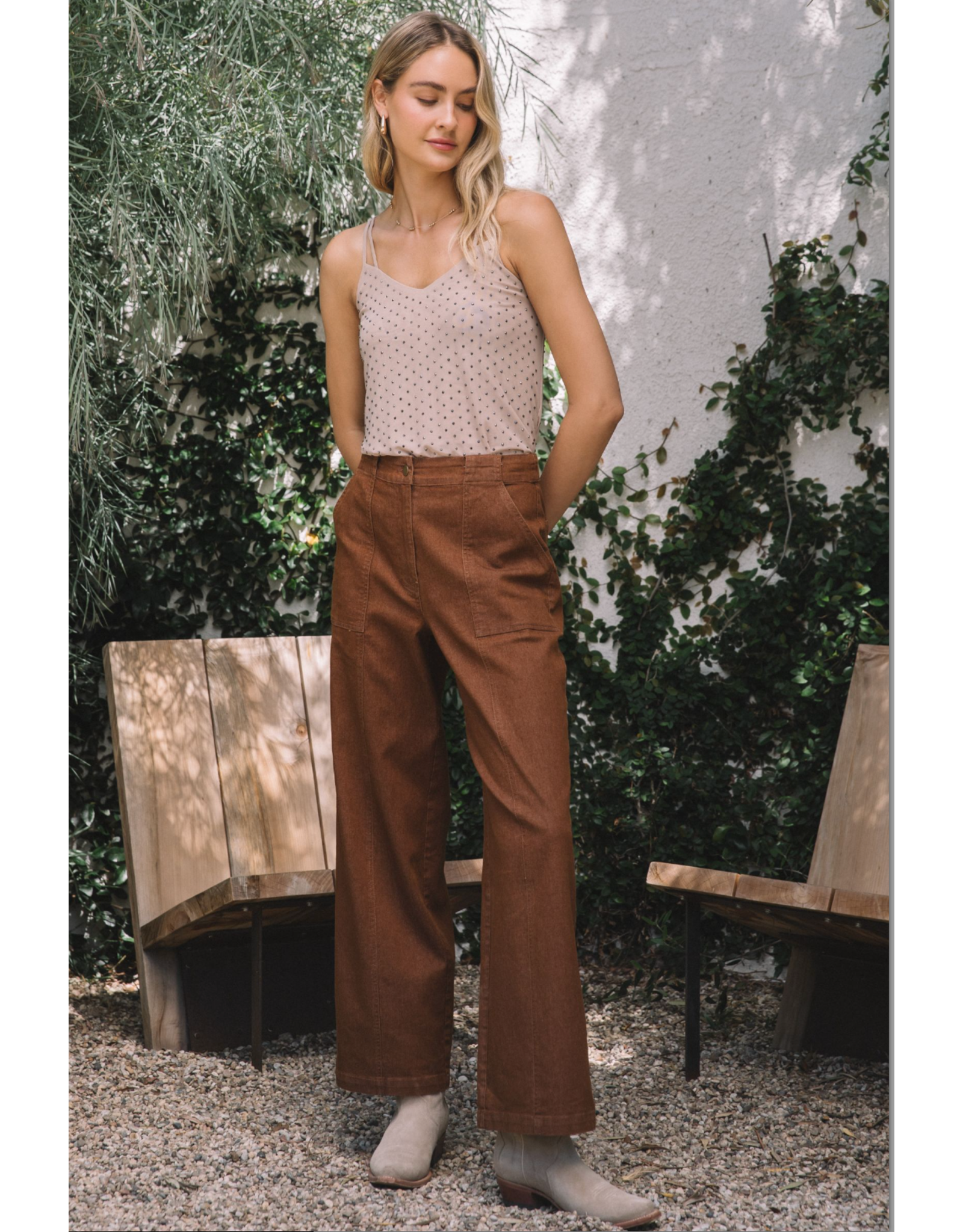WASHED COTTON TWILL JEAN