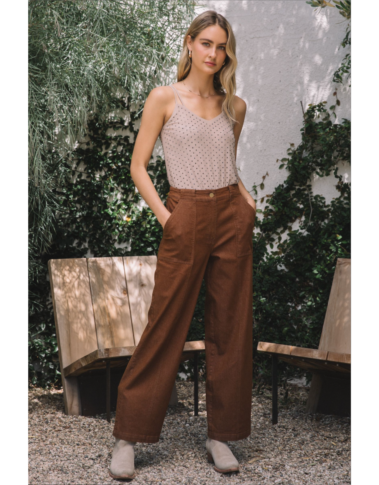 WASHED COTTON TWILL JEAN