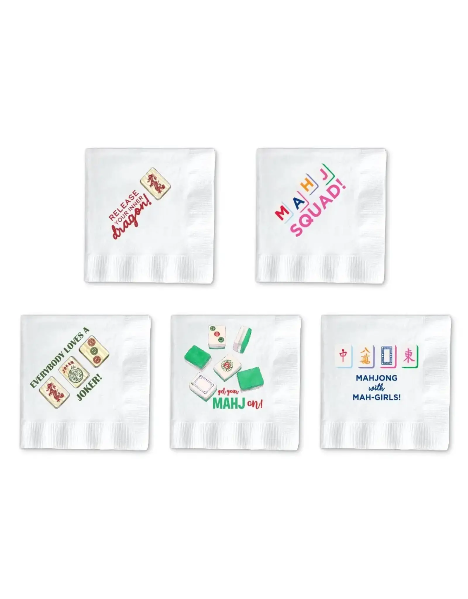 MAHJONG COCKTAIL NAPKINS