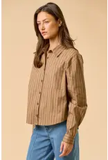 STRIPED BUTTON DOWN BLOUSE