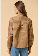 STRIPED BUTTON DOWN BLOUSE