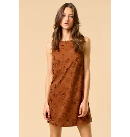 FLOWER CUT OUT SUEDE MINI