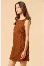 FLOWER CUT OUT SUEDE MINI