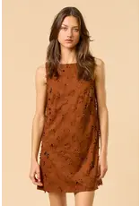 FLOWER CUT OUT SUEDE MINI