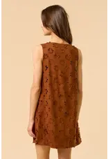 FLOWER CUT OUT SUEDE MINI