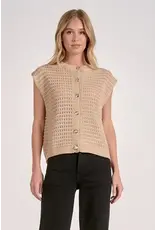 SLVLSS BUTTON DETAIL SWEATER CARDIGAN