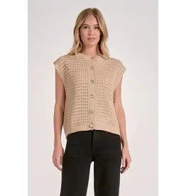 SLVLSS BUTTON DETAIL SWEATER CARDIGAN