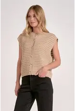 SLVLSS BUTTON DETAIL SWEATER CARDIGAN