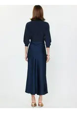 3/4 SLV MIXED MEDIA DRESS