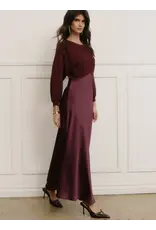 3/4 SLV MIXED MEDIA DRESS
