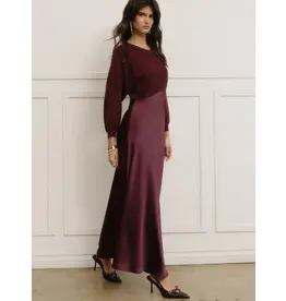 3/4 SLV MIXED MEDIA DRESS