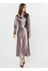 LSLV SILKY SHIRT DRESS