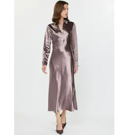 LSLV SILKY SHIRT DRESS