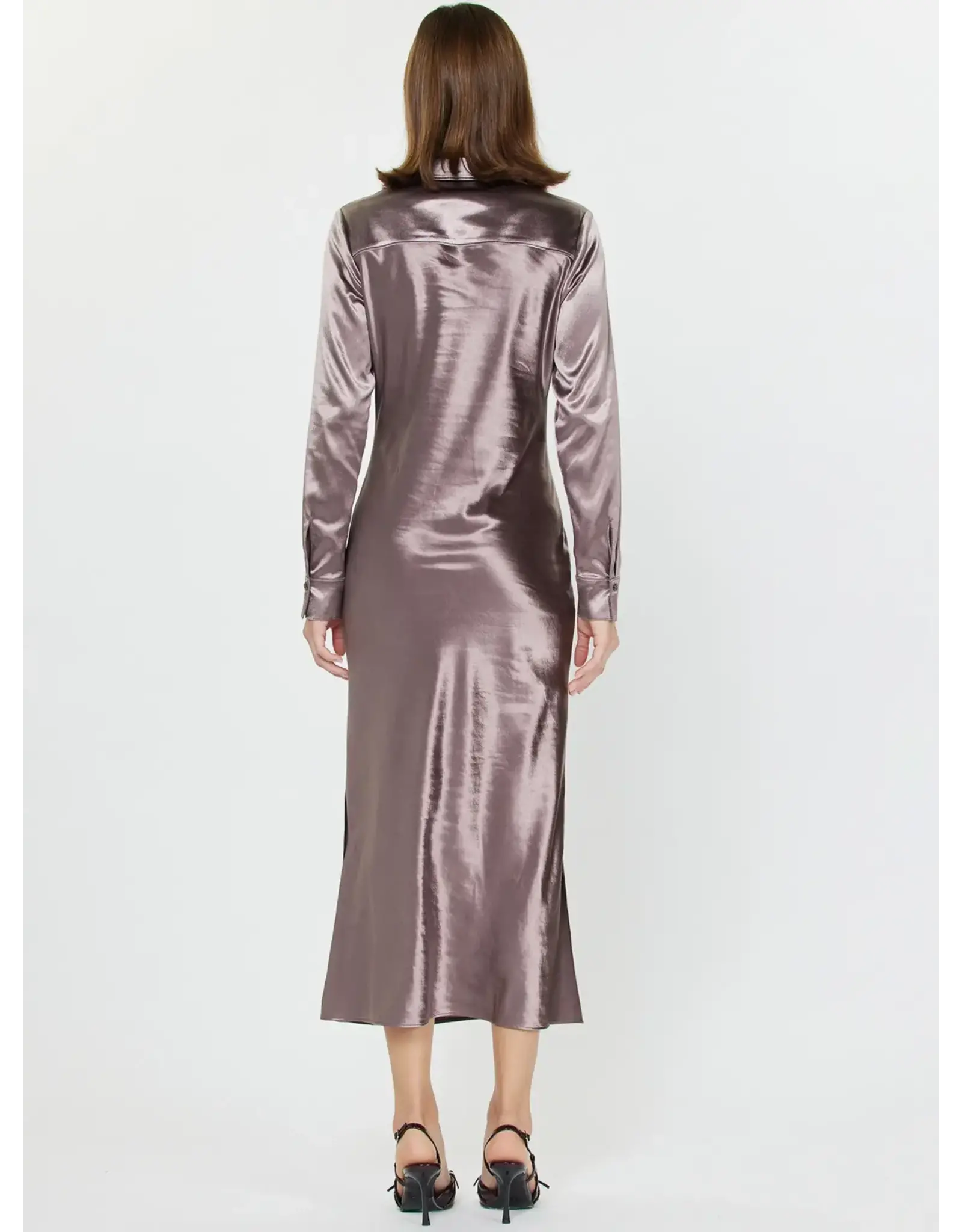 LSLV SILKY SHIRT DRESS