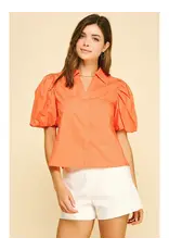 BUBBLE SLEEVE BLOUSE