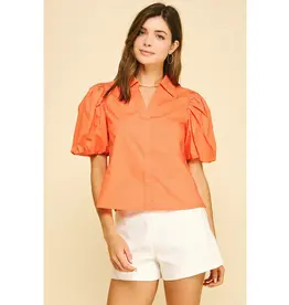 BUBBLE SLEEVE BLOUSE