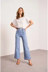 DOUBLE BUTTON ANKLE FLARE JEAN