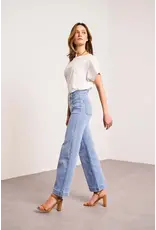 DOUBLE BUTTON ANKLE FLARE JEAN