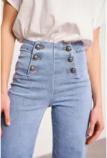 DOUBLE BUTTON ANKLE FLARE JEAN