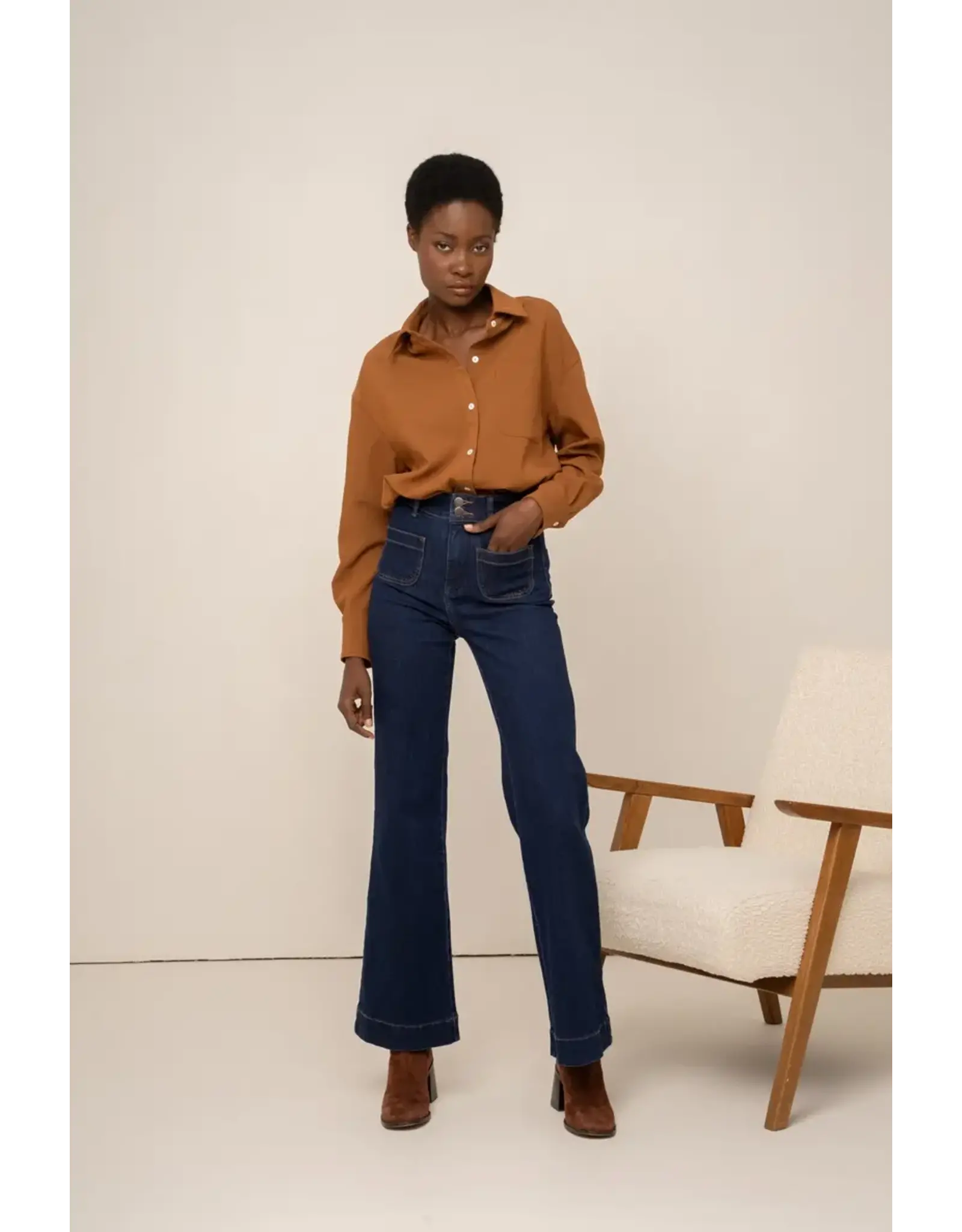 HIGH WAIST FLARE JEAN