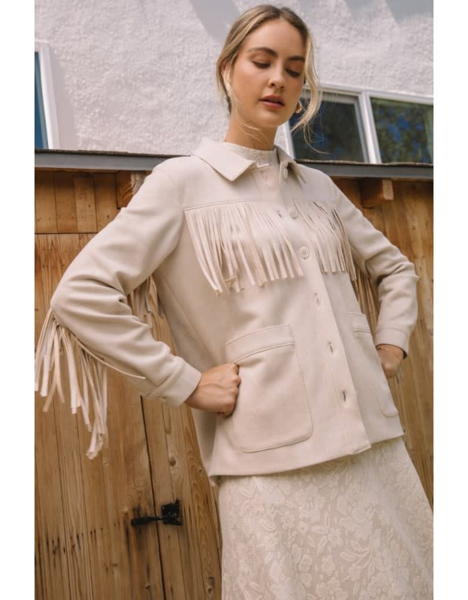 SUEDE FRINGE JACKET