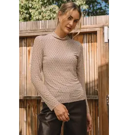 EMBELLISHED MESH MOCK TOP
