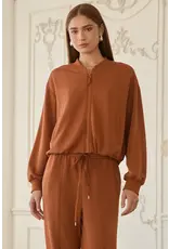 BRUSHED MODAL BOMBER JACKET