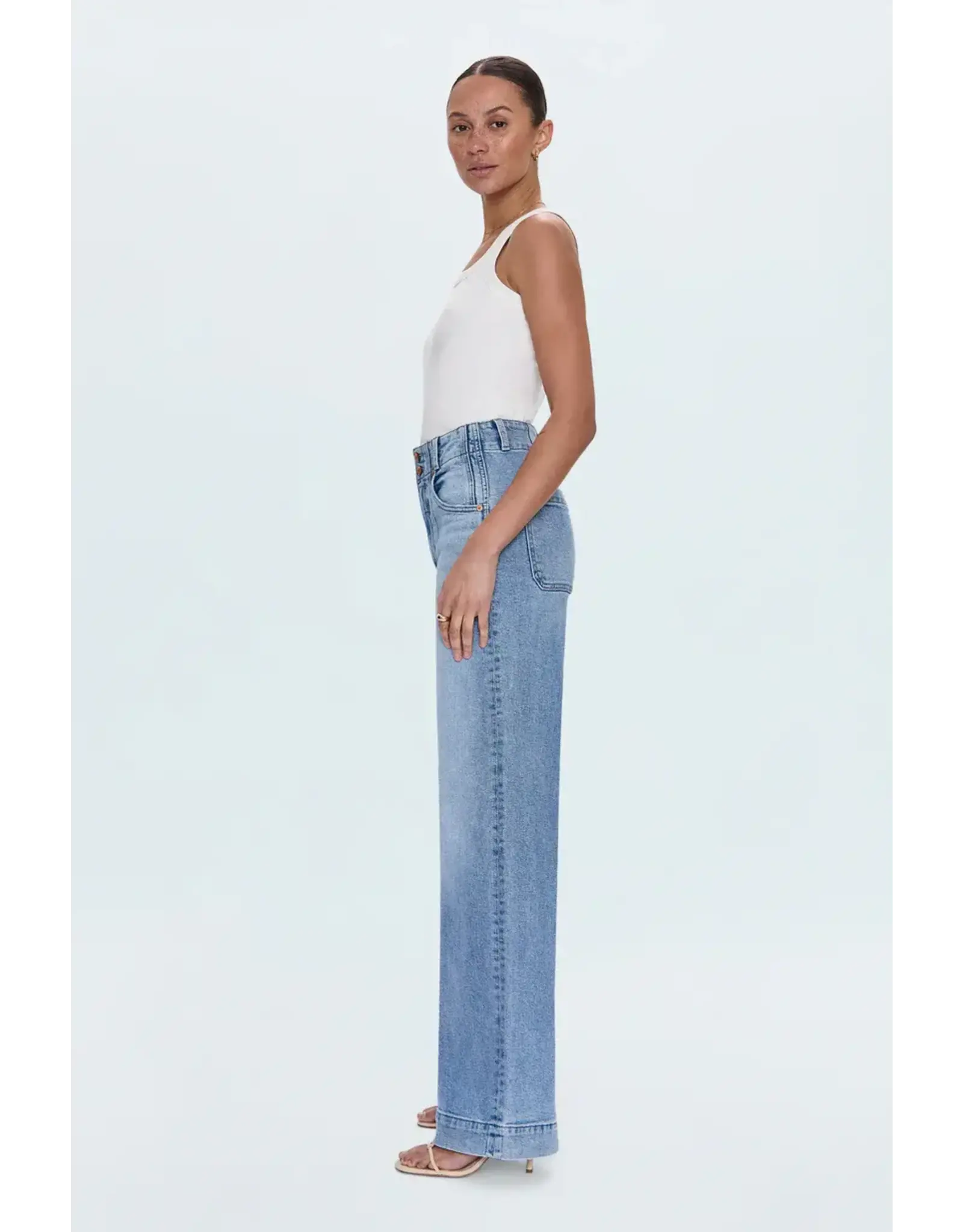 LANA DBL BUTTON HIGH RISE WIDE LEG