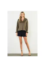 LSLV VNECK SUEDE TOP