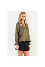 LSLV VNECK SUEDE TOP
