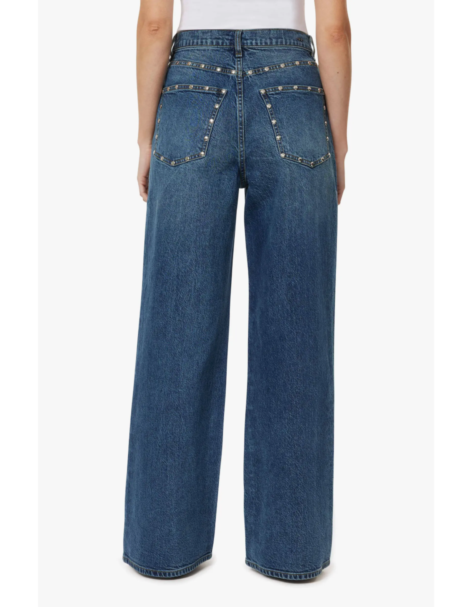 WIDE LEG STUDDED SLOUCH JEAN