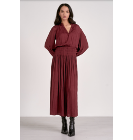 MARIA SILKY LSLV MIDI DRESS