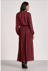 MARIA SILKY LSLV MIDI DRESS