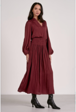 MARIA SILKY LSLV MIDI DRESS