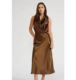 BARBARA SATIN MIDI SKIRT