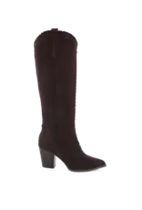 SUEDE CROSS STITCH TALL BOOT