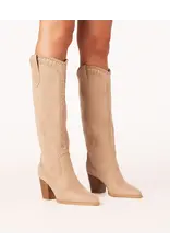 SUEDE CROSS STITCH TALL BOOT