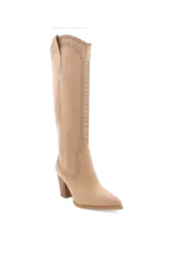 SUEDE CROSS STITCH TALL BOOT
