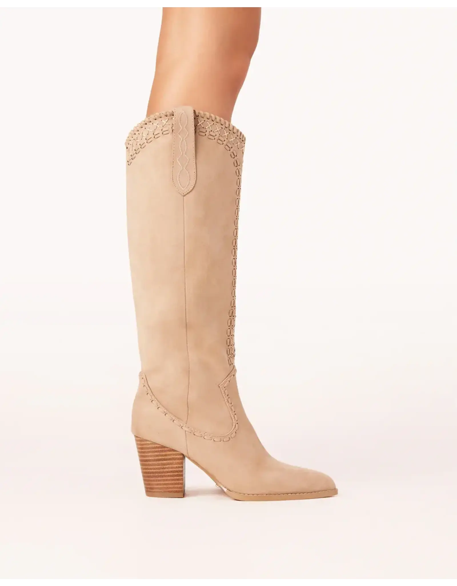 SUEDE CROSS STITCH TALL BOOT