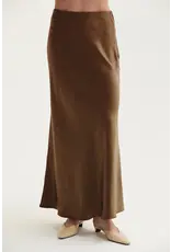 GABRIELLE SATIN MIDI SKIRT