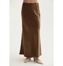 GABRIELLE SATIN MIDI SKIRT