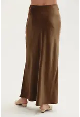 GABRIELLE SATIN MIDI SKIRT