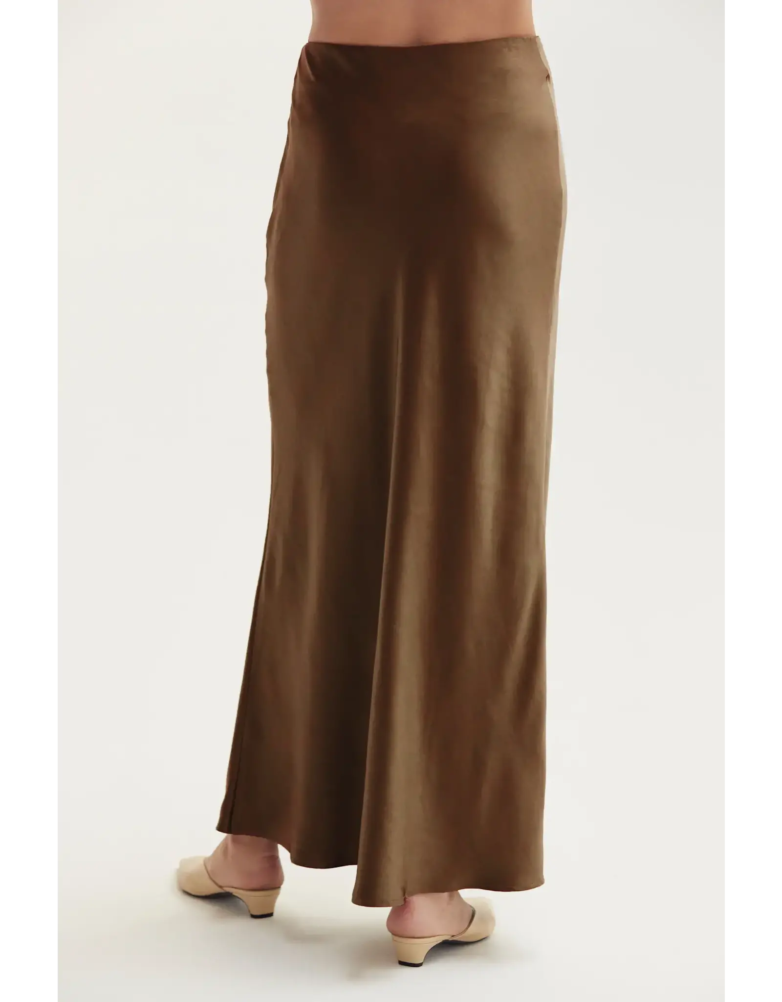 GABRIELLE SATIN MIDI SKIRT